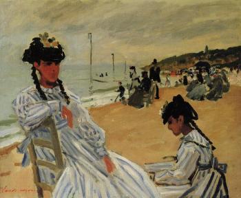 Claude Oscar Monet : On the Beach at Trouville II